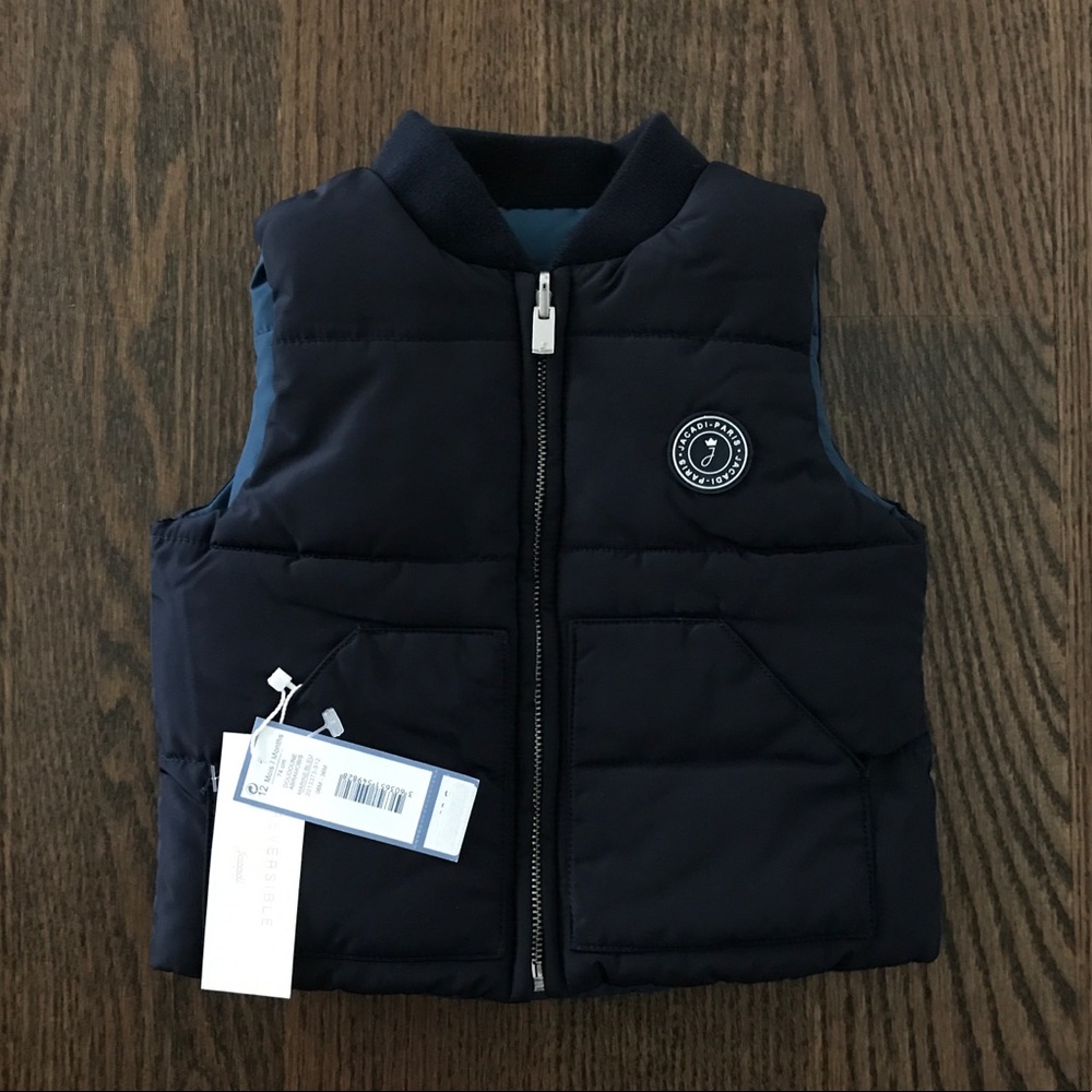 Jacadi Baby Boy Blue Reversible Vest